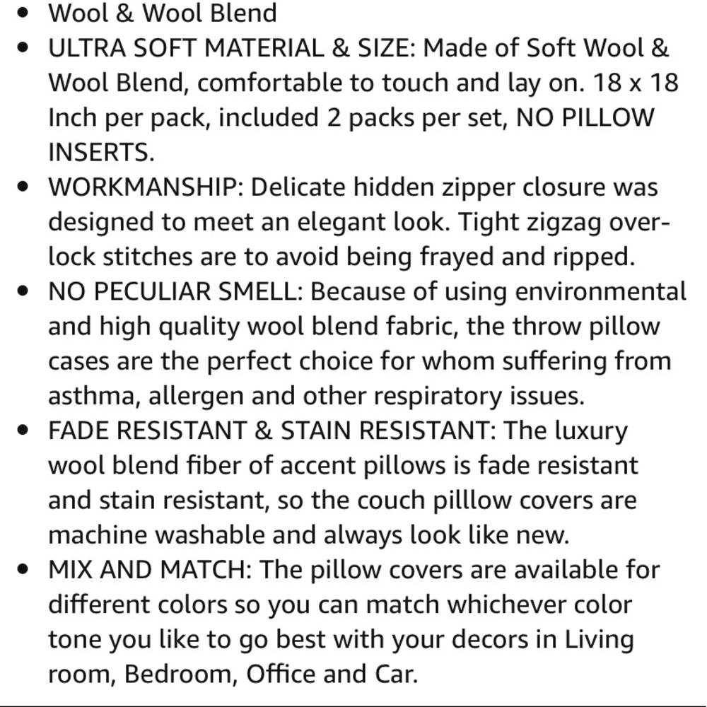 Wool Blend Solid Cushion Covers Mustard Yellow - Picture 8 of 8
